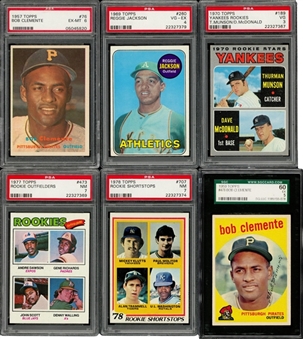 1957-1985 Topps and Assorted Brands Stars and Hall of Famers Graded Collection (17 Different)